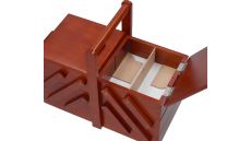 Kazeta na šití rozkládací dřevěná tmavá vel. M - II. jakost