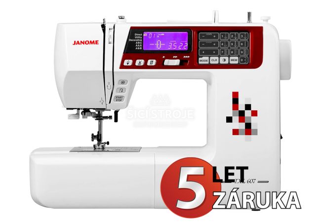 Šicí stroj JANOME 607 TXL + přídavný stůl