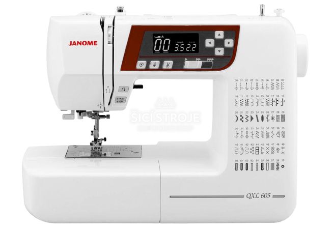 Šicí stroj JANOME 605 QXL (3160 QDC) + přídavný stůl - rozbalené