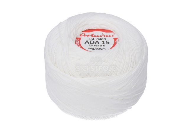 Příze pro frivolitky Ada 15 50 g - 0400