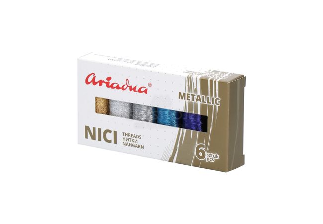 Sestava nití Metallic Sky Silva 30N/150 m a 40N/250 m - 6 barev (nebe)