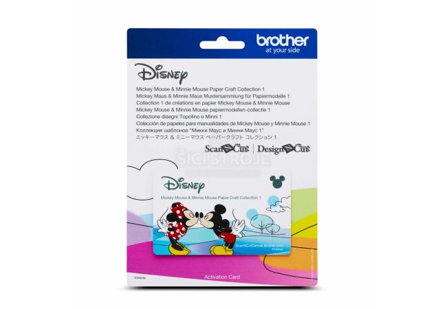 Karta se vzory Disney Mickey Minnie pro plotry Brother