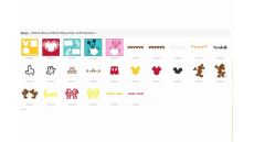 Karta se vzory Disney Mickey Minnie pro plotry Brother