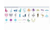 Karta se vzory Disney Frozen pro plotry Brother