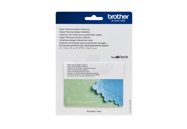 Karta se vzory pro dírkování papíru pro plotry Brother