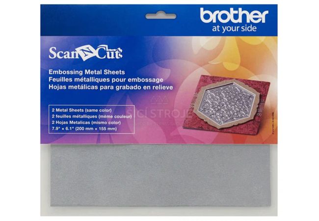Embos list ve stříbrné barvě pro plotry Brother ScanNCut