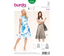 Střih Burda 6766 - Kolová sukně