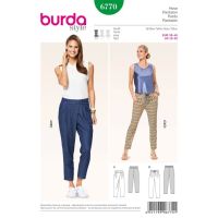 Střih Burda 6770 - Pohodlné kalhoty do gumy, letní kalhoty