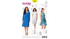 Střih Burda 6821 - Áčkové šaty, midi šaty, letní šaty