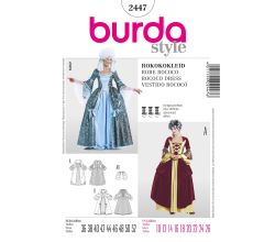 Střih Burda 2447 - Rokokové šaty