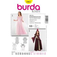 Střih Burda 2463 - Dětské středověké šaty, šaty pro princeznu / vílu