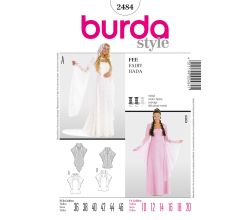 Střih Burda 2484 - Šaty na elfku / vílu