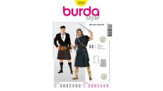 Střih Burda 2515 - Kilt, Highlander, Skot, William Wallace
