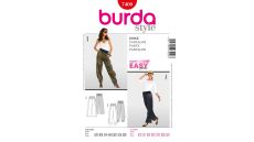 Střih Burda 7400 - Volnočasové kalhoty, kalhoty s nápletem