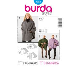 Střih Burda 7422 - Plášť