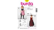 Střih Burda 9509 - Dětské krojové šaty