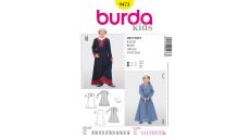 Střih Burda 9473 - Dětské středověké šaty, čepec