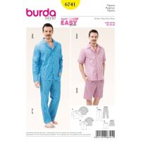 Střih Burda 6741 - Pánské pyžamo