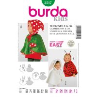 Střih Burda 2517 - Muchomůrka, beruška. králíček