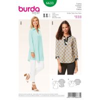 Střih Burda 6633 - Tunika, volná tunika