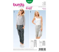 Střih Burda 6659 - Teplákové kalhoty, tepláky