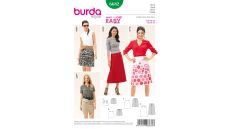 Střih Burda 6682 - Jednoduchá áčková sukně, mini sukně, dlouhá sukně
