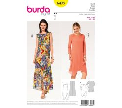 Střih Burda 6498 - Letní šaty, dlouhé letní šaty