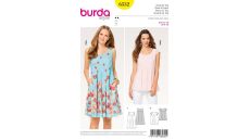 Střih Burda 6532 - Halenka, letní šaty, balonové šaty
