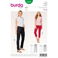 Střih Burda 6534 - Džíny, džínové kalhoty, tříčtvrteční kalhoty