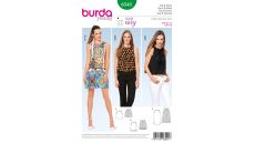 Střih Burda 6541 - Jednoduché letní šaty bez rukávů, tílko, top