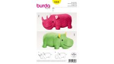Střih Burda 6560 - Plyšový nosorožec, hroch