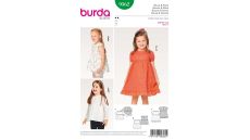 Střih Burda 9362 - Dětská halenka, nabírané šaty