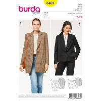 Střih Burda 6463 - Sako, kabátek, oversized