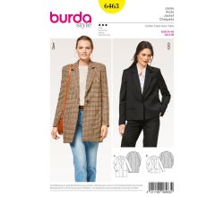 Střih Burda 6463 - Sako, kabátek, oversized