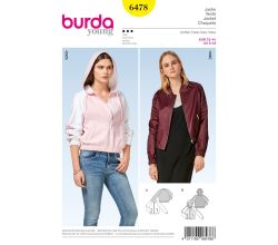 Střih Burda 6478 - Bomber, bunda s kapucí