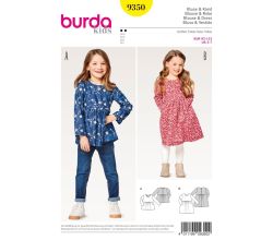 Střih Burda 9350 - Dětská halenka, šaty