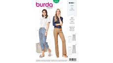 Střih Burda 6432 - Tříčtvrteční kalhoty, rovné kalhoty s puky