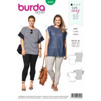 Střih Burda 6445 - Jednoduché tričko pro plnoštíhlé
