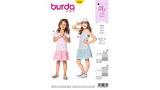 Střih Burda 9341 - Dětské tričkové šaty, tílkové šaty