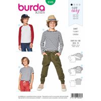 Střih Burda 9346 - Dětské tričko, tričko s dlouhým rukávem