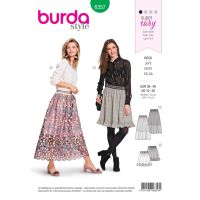 Střih Burda 6357 - Nabíraná sukně, sukně se spodničkou, tylová sukně