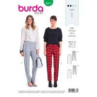 Střih Burda 6377 - Kalhoty s lampasem