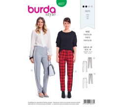 Střih Burda 6377 - Kalhoty s lampasem