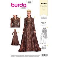Střih Burda 6398 - Renesanční šaty