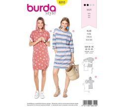 Střih Burda 6310 - Mikinové šaty, letní šaty, pohodlné šaty