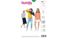 Střih Burda 6315 - Mikina s kapucí, mikina s rolákem