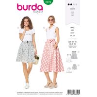 Střih Burda 6319 - Kolová sukně, kruhová sukně, letní sukně