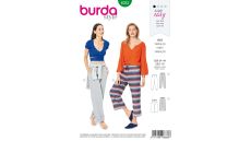 Střih Burda 6333 - Teplákové kalhoty, tepláky, žerzejové kalhoty