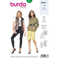 Střih Burda 6337 - Bunda, vesta s kapucí