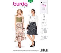 Střih Burda 6340 - Zavinovací sukně, dlouhá sukně